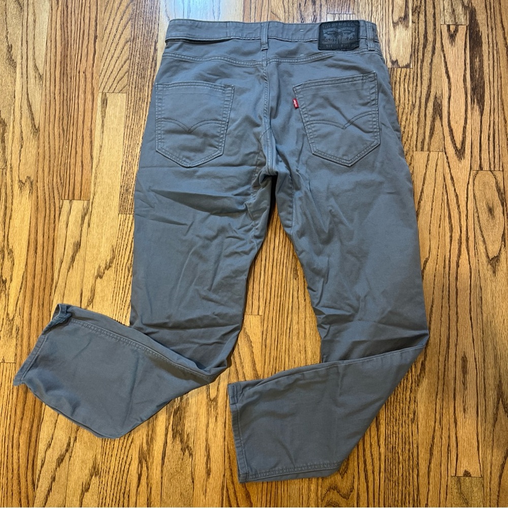 Levi’s 511 Slim Fit Pants 34x30 Grey Red Tab Men's Tapered Twill Chino Preppy